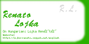 renato lojka business card